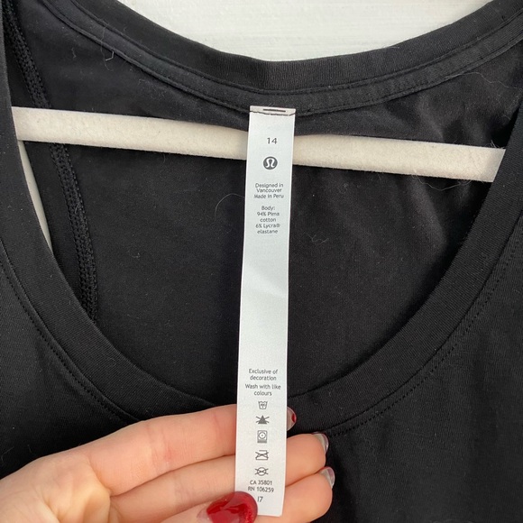Lululemon Black Love Tank Top Athletic Gym - Picture 6 of 7